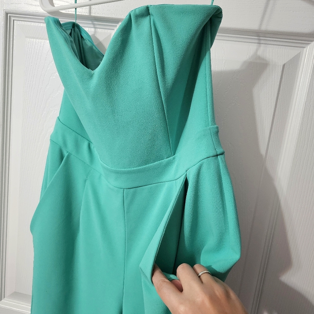 Express Strapless Sweetheart Jumpsuit - Size 6 - Picture 6 of 12